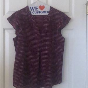 Jcrew factory flutter sleeve top